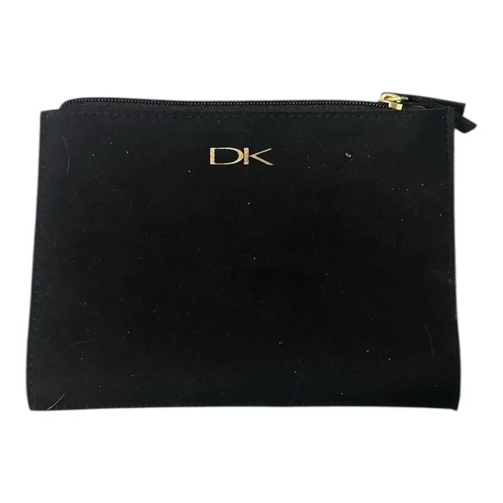 Donna Karan Cosmetics DK Small Folding Pouch Clutch Faux Suede Vegan 5